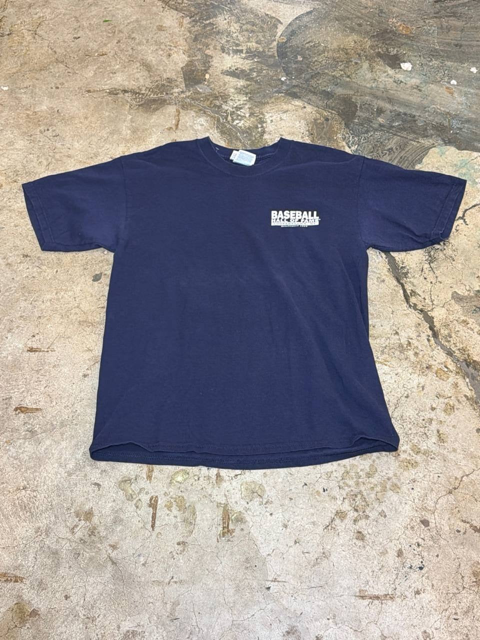e.s Sports Apparels graphic t-shirt baseball navy L