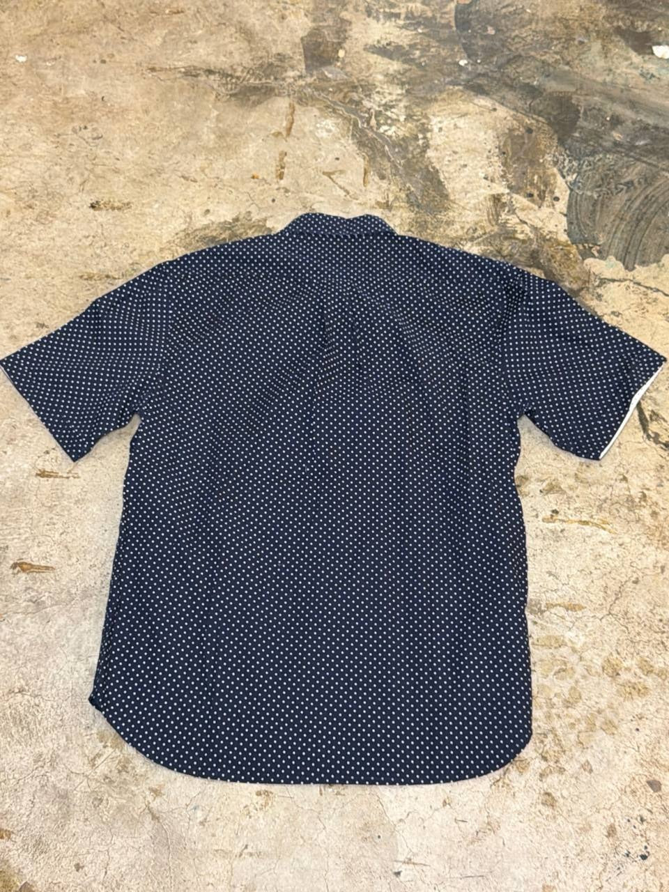Rageblue polka dot short sleeve shirt navy size S