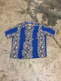Wind and Sea camp collar shirt floral design blue S
