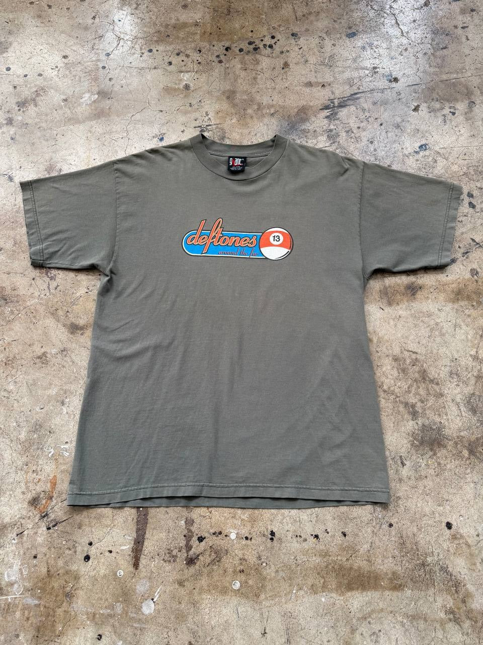 Deftones Around the Fur 1997 Album Tee Olive Green XL