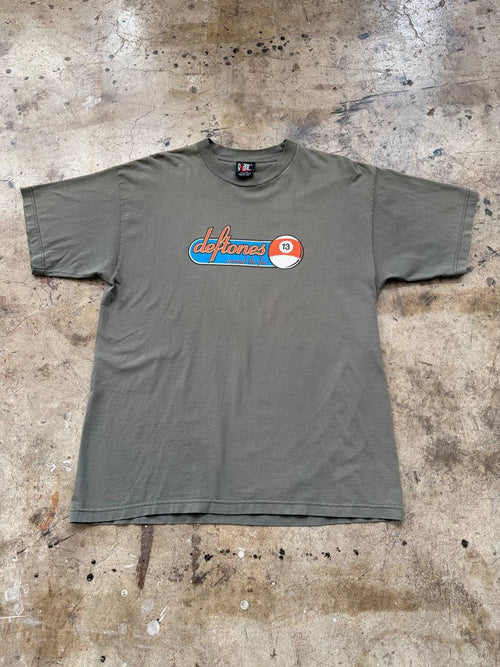 Deftones Around the Fur 1997 Album Tee Olive Green XL