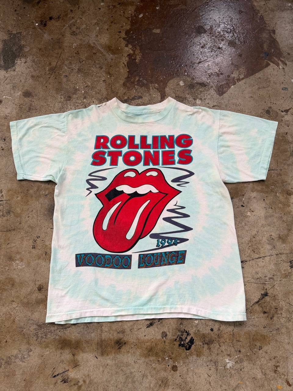 Rolling Stones Voodoo Lounge World Tour 1994 Tee Tie Dye XL