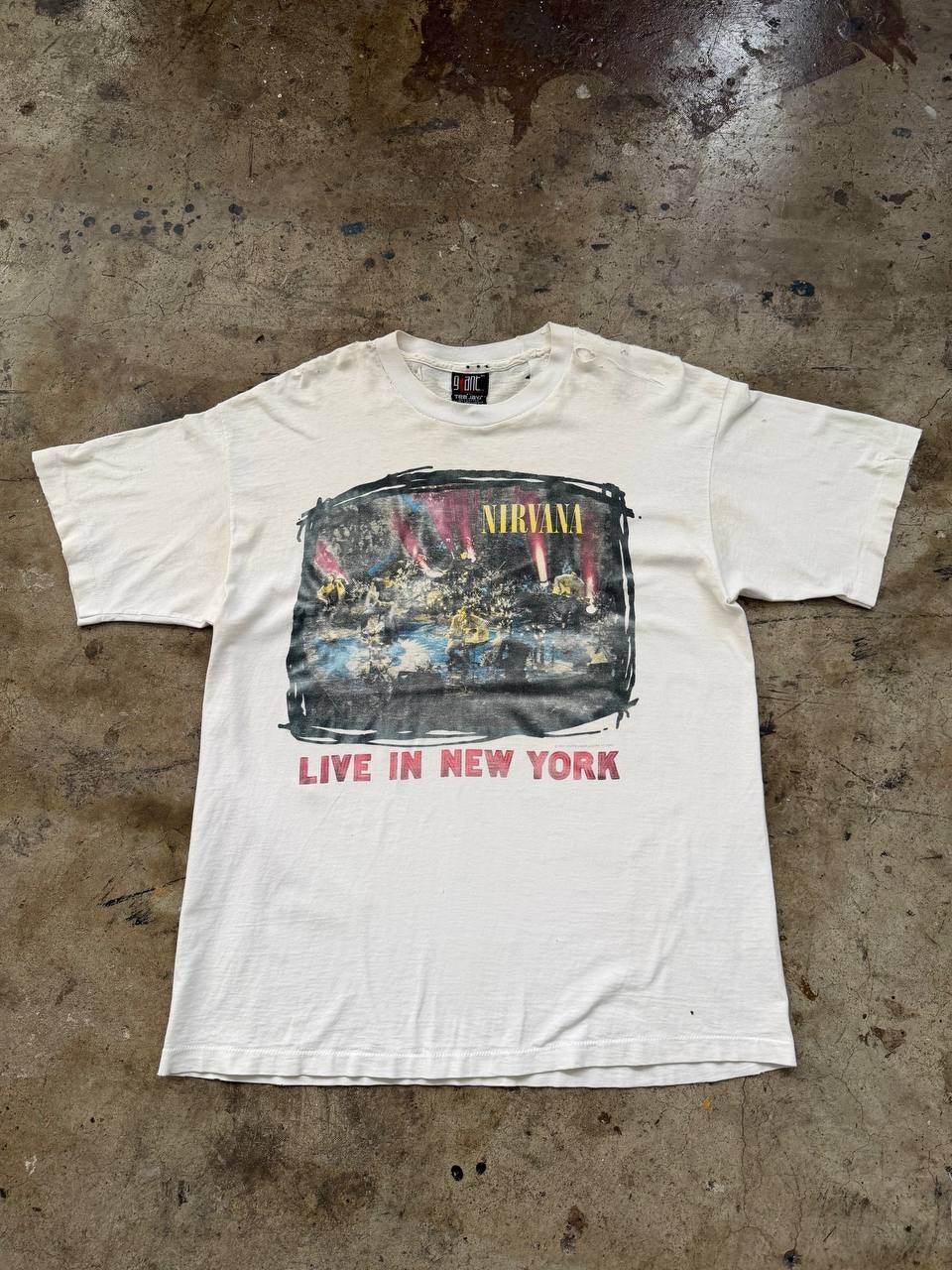 Nirvana Live in New York MTV Unplugged 1994 Tee White XL