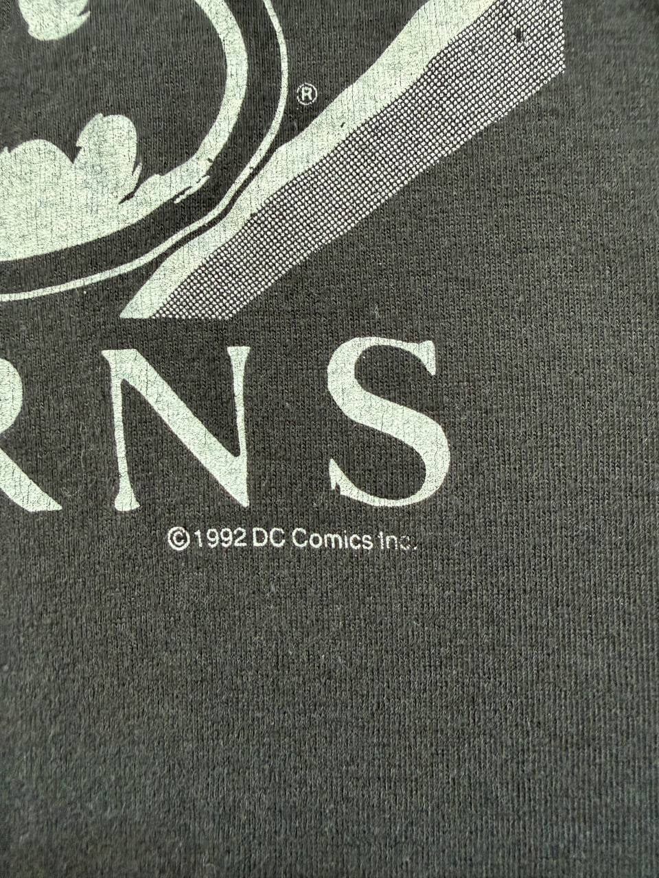 Batman Returns Mega Print Single Stitch T-Shirt Black L