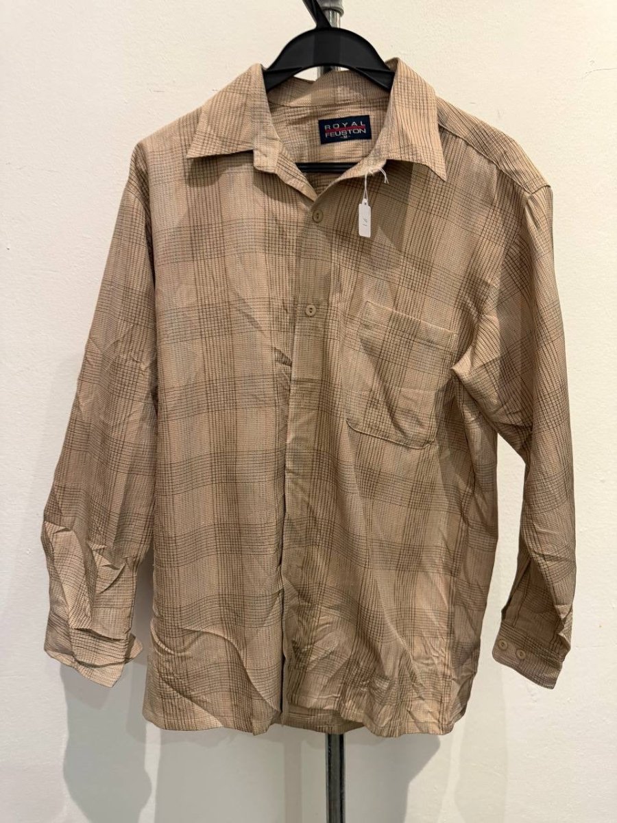 Royal Feuston button-up shirt plaid beige M