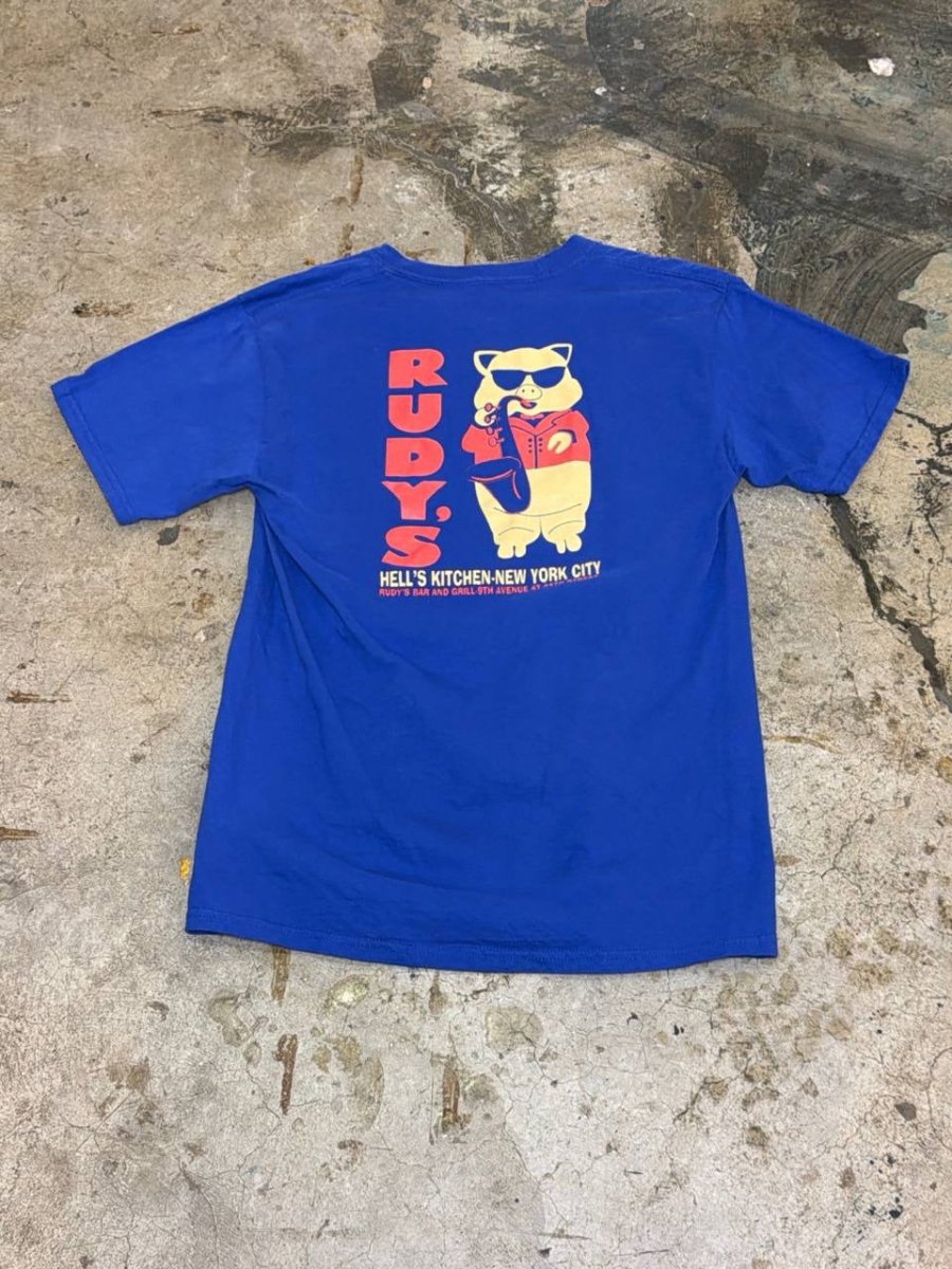 Rudy's Graphic T-Shirt Hell's Kitchen Blue M