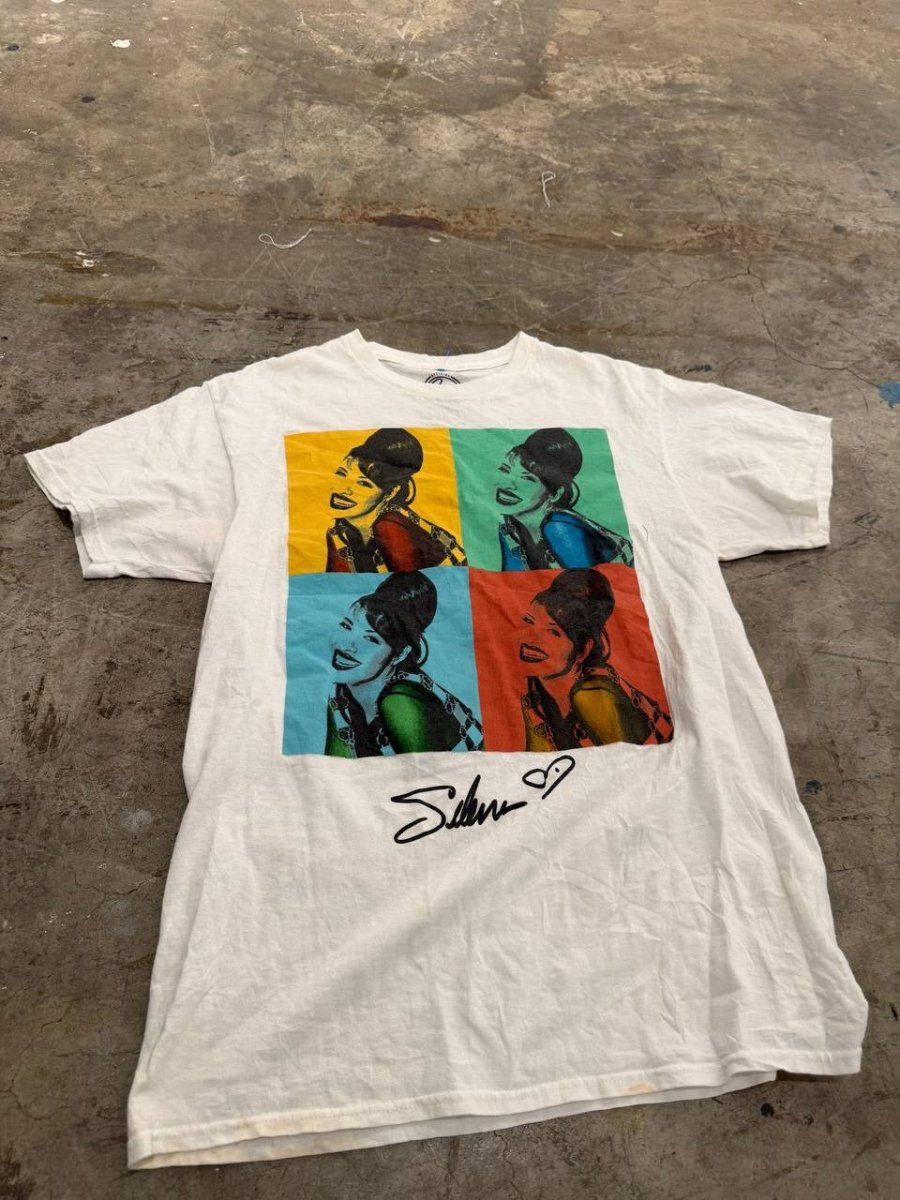 Selena Graphic T-Shirt colorful pop art white M