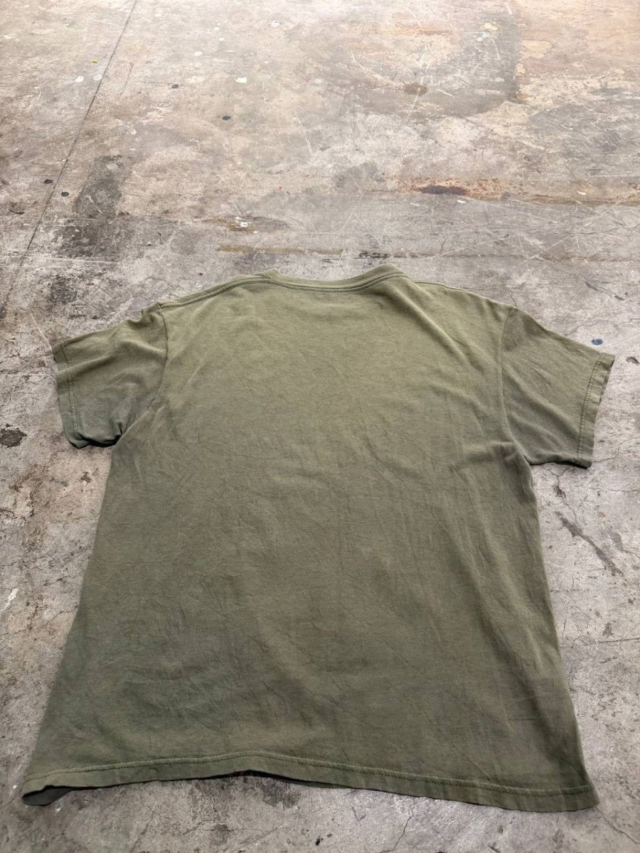 Swamp People Graphic T-Shirt Swamp King Olive Green Size L