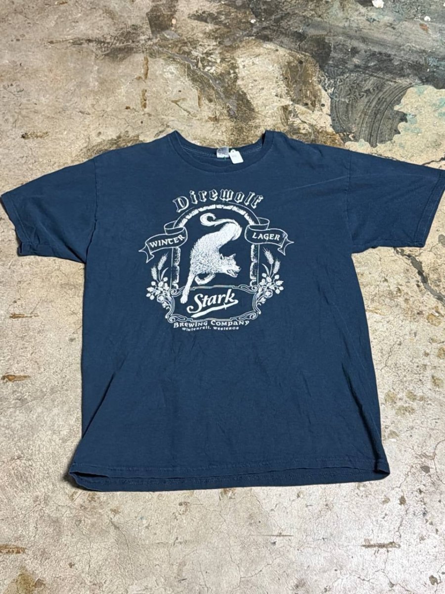 Tee Fury graphic t-shirt Direwolf Lager Navy L