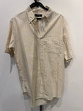 VAN short sleeve shirt striped yellow blue L