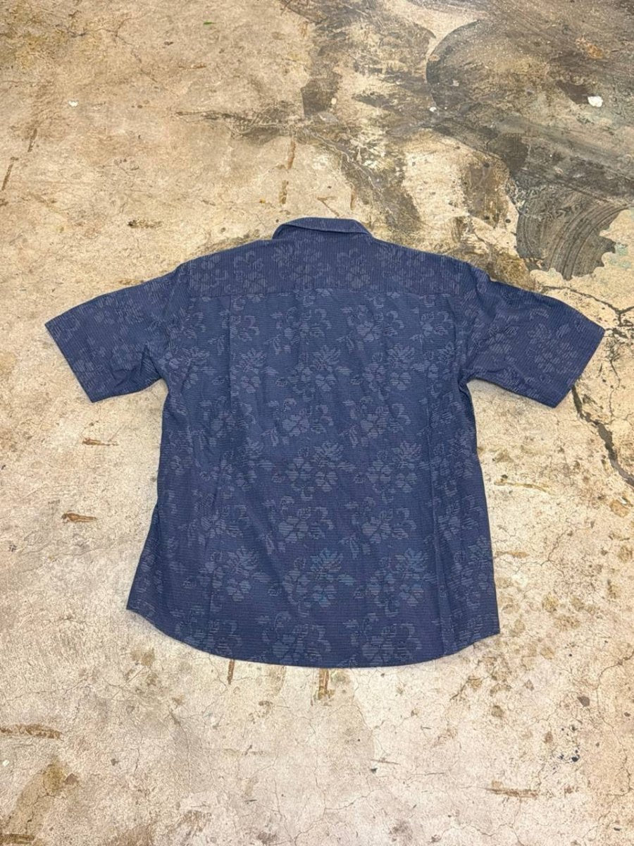 VIP Playboy Collection short sleeve button up shirt navy M