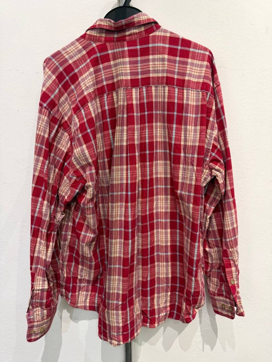 Vision button up shirt plaid red L