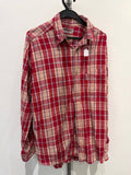 Vision button up shirt plaid red L