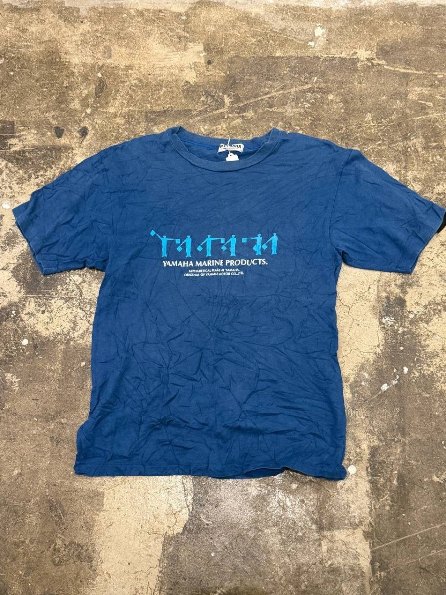 Yamaha graphic T-shirt marine theme blue