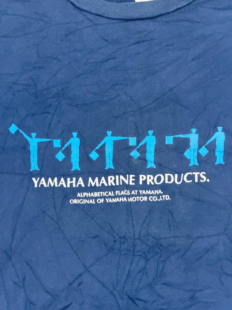 Yamaha graphic T-shirt marine theme blue