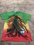 Zion Rootswear Graphic T-Shirt Bob Marley Lion Green M